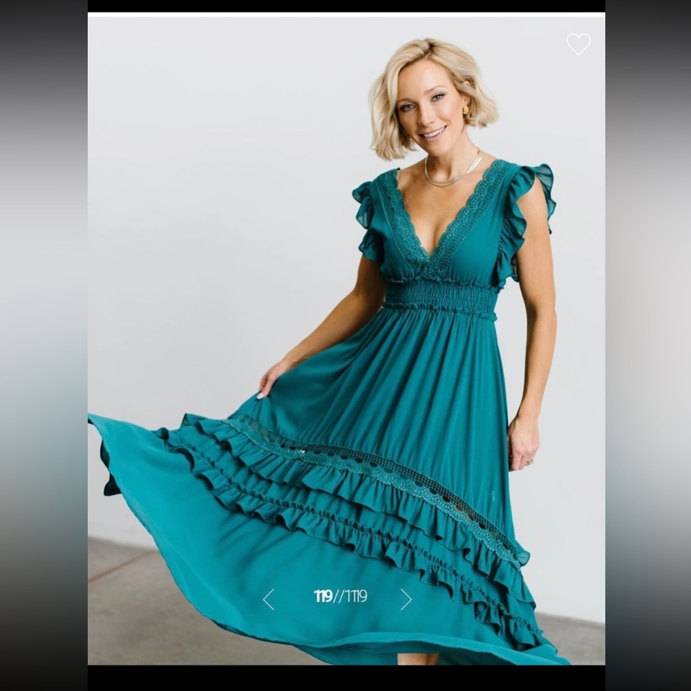 Jasmine Ruffle Maxi Dress Baltic Born